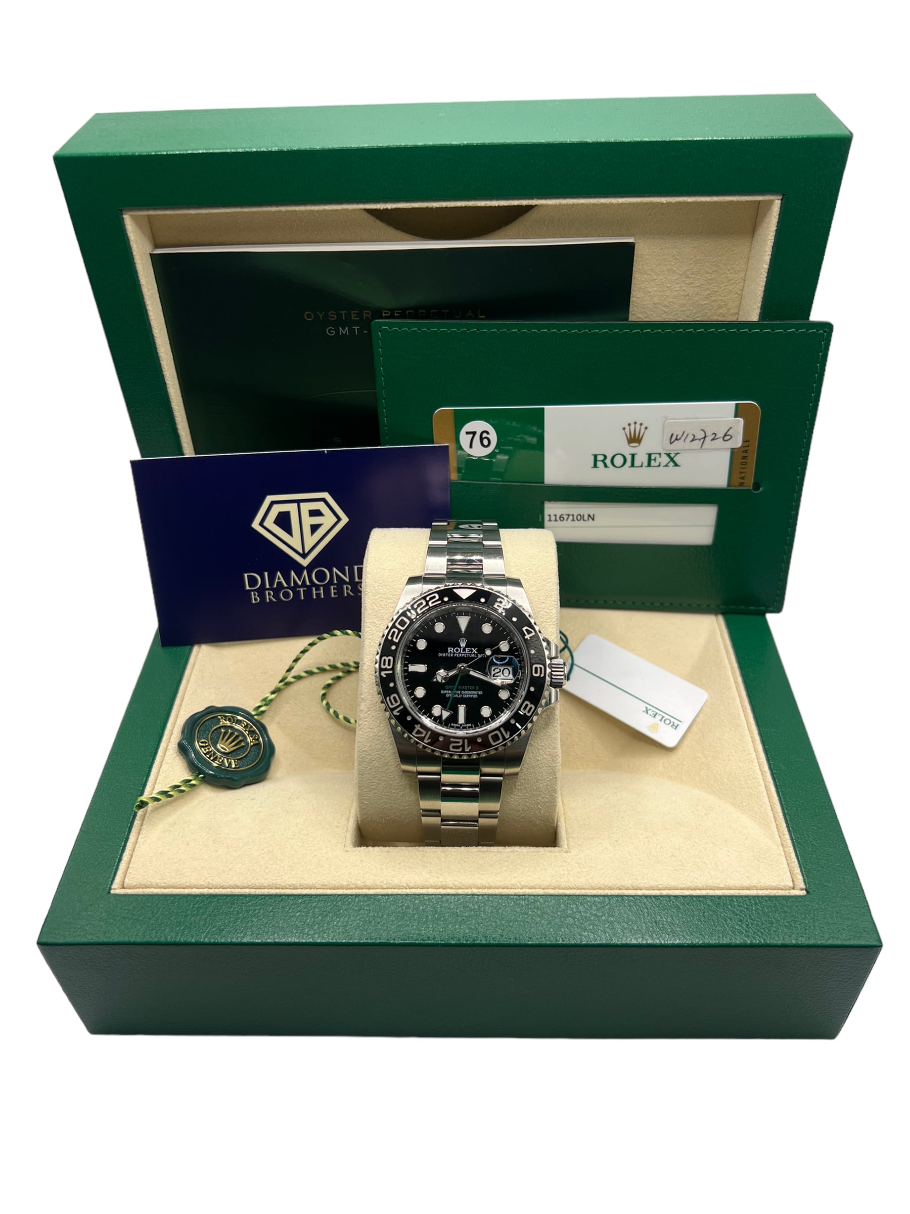 Rolex GMT-Master II Black 40mm with Box and Papers