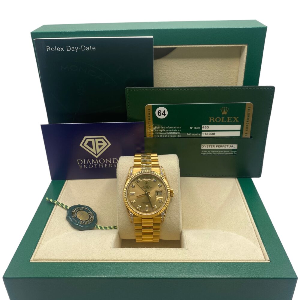 Rolex Daydate "President" 118338 2011 36mm With Box and Papers.