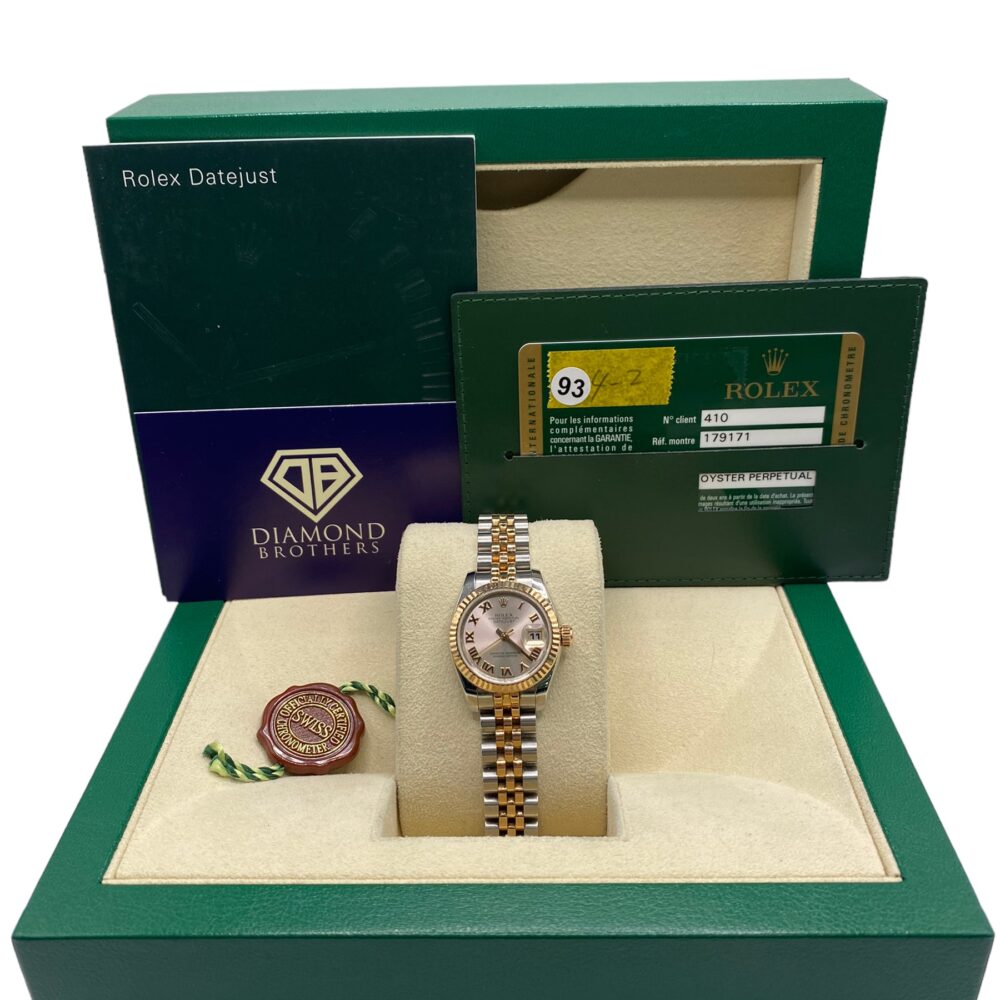 Rolex Datejust 26mm 179171 2011 factory Roman numeral dial with box and papers