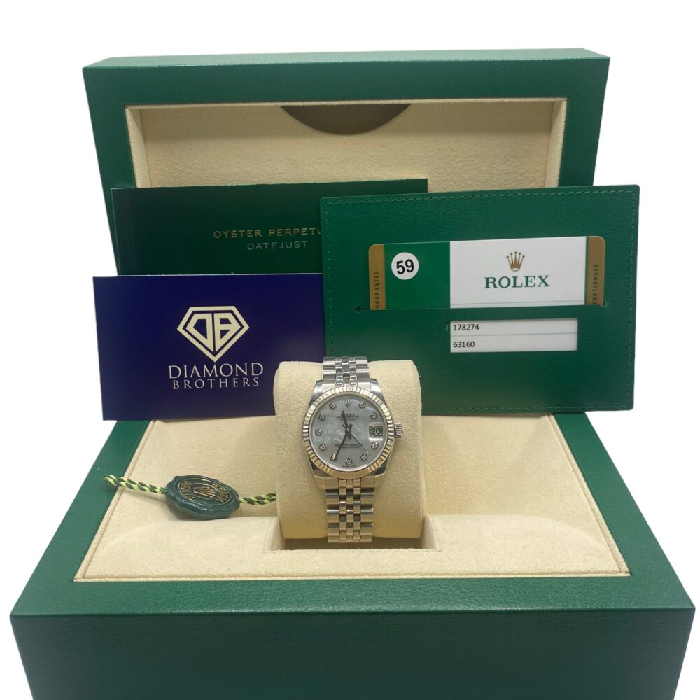 Rolex datejust 178274 31mm with factory mother of pearl dial