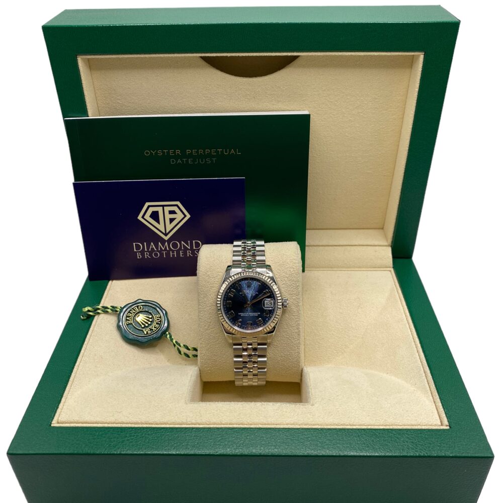 Rolex datejust 178274 2007 factory navy dial with box and warranty