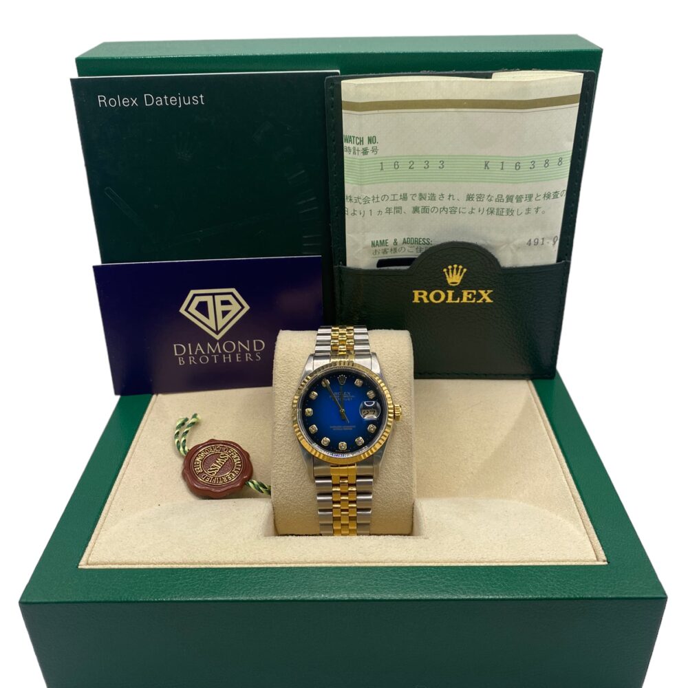 Rolex Datejust 16233 36mm Factory vignette dial.