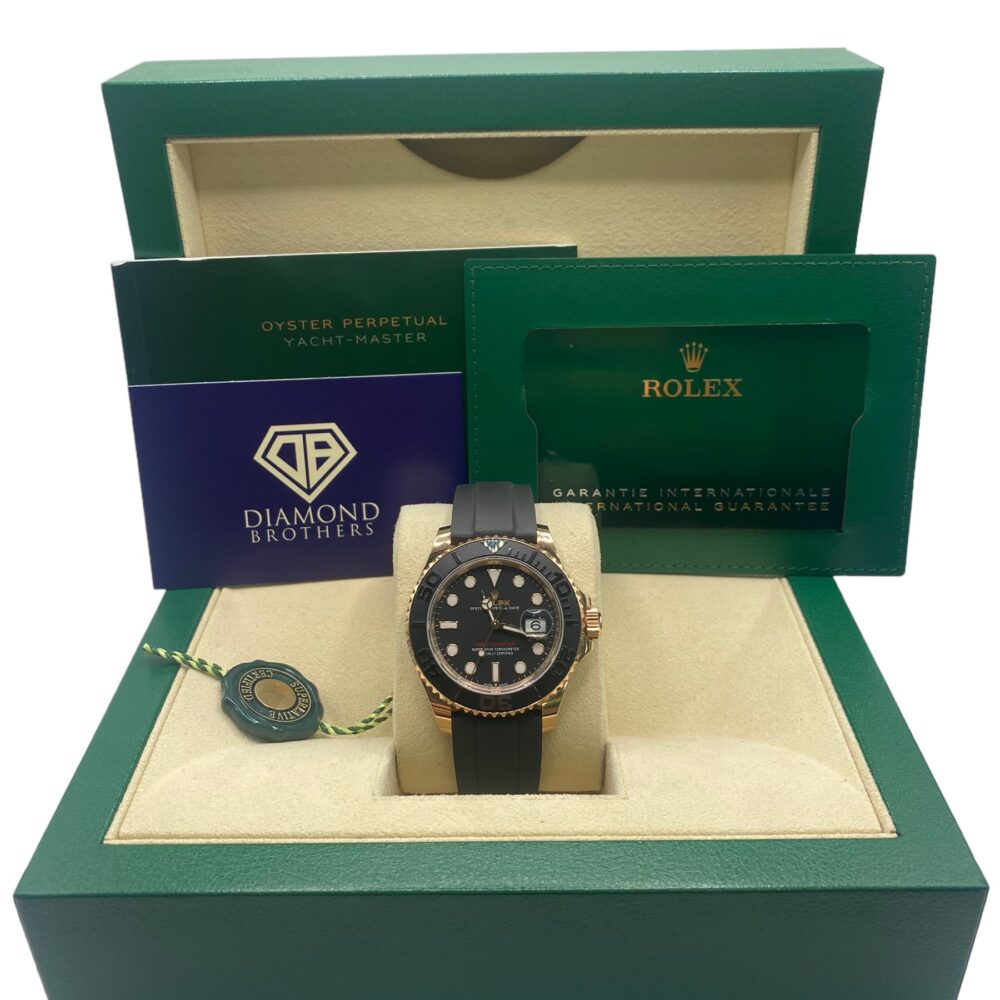 Rolex 126655 Yachtmaster 40mm Rose Oysterflex 2022 with Box and Papers.