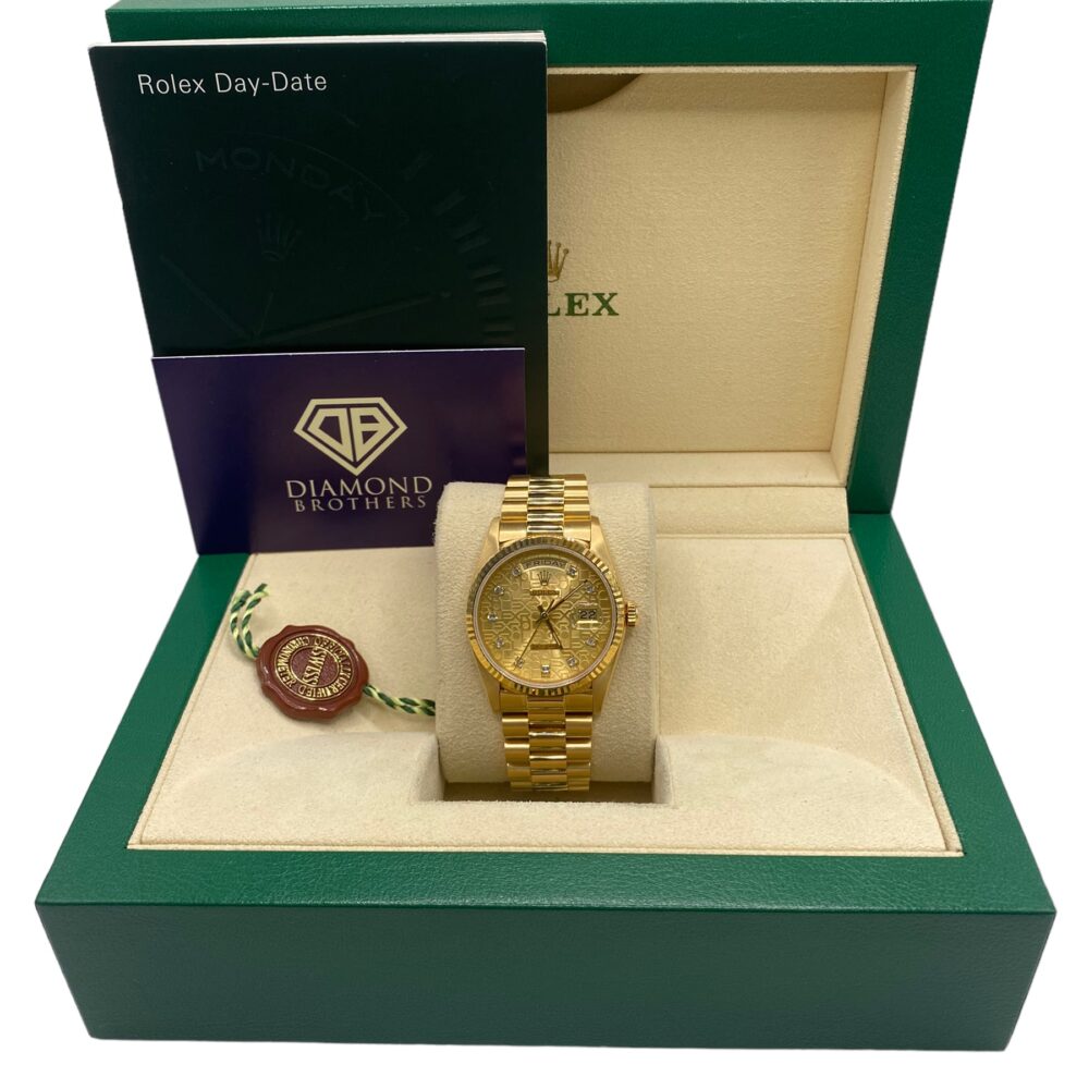 Rolex Daydate 18238 factory diamond dot jubilee dial with box and warranty
