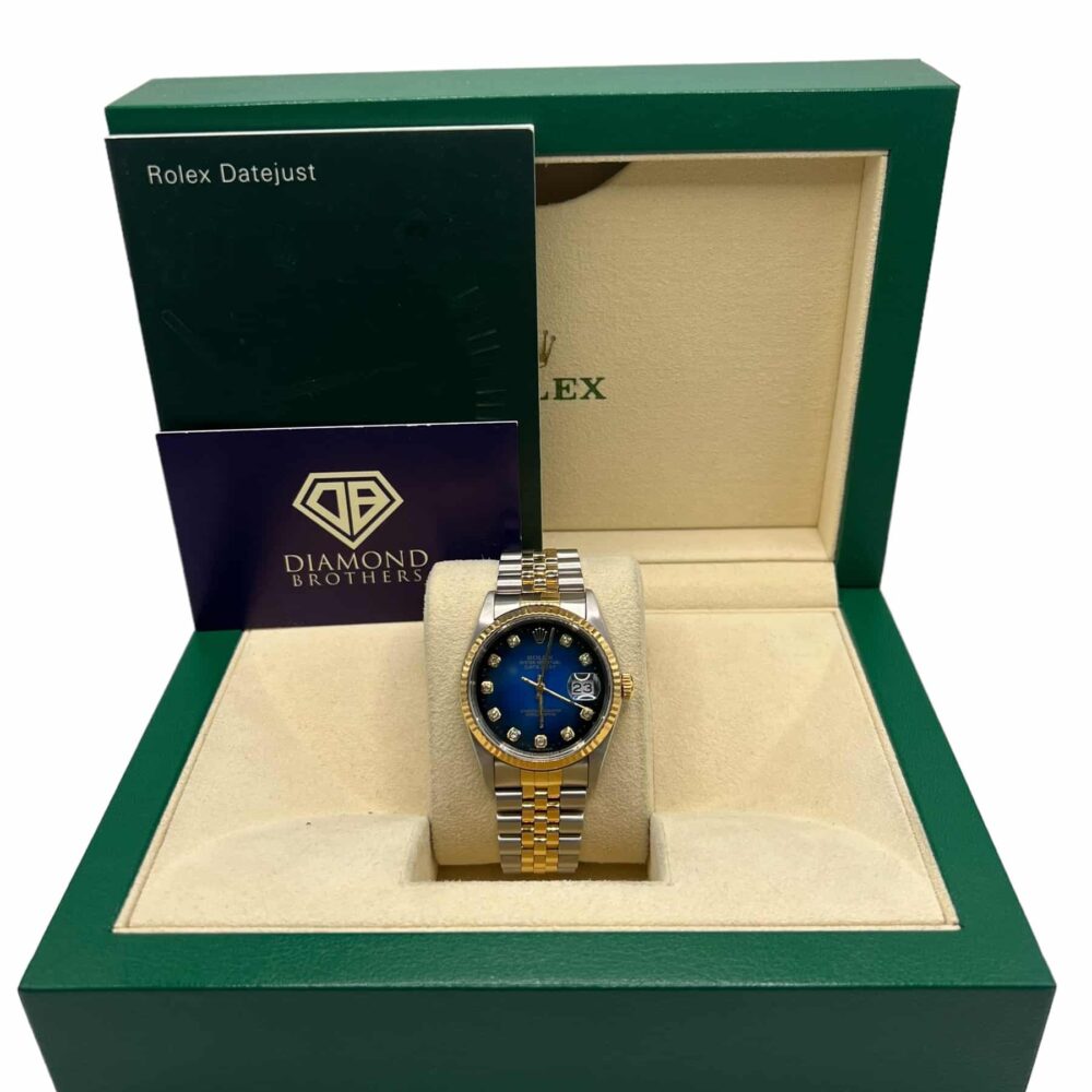 Rolex Datejust 16233 1997 Factory Vignette Dial With Box And warranty