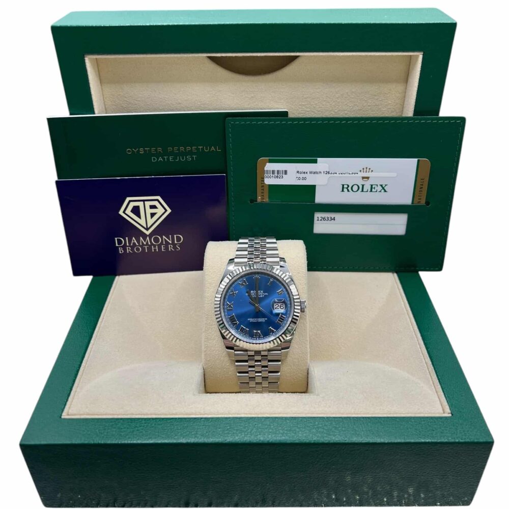 Rolex Datejust 126334 2020 Azzurro Dial With Box And Papers
