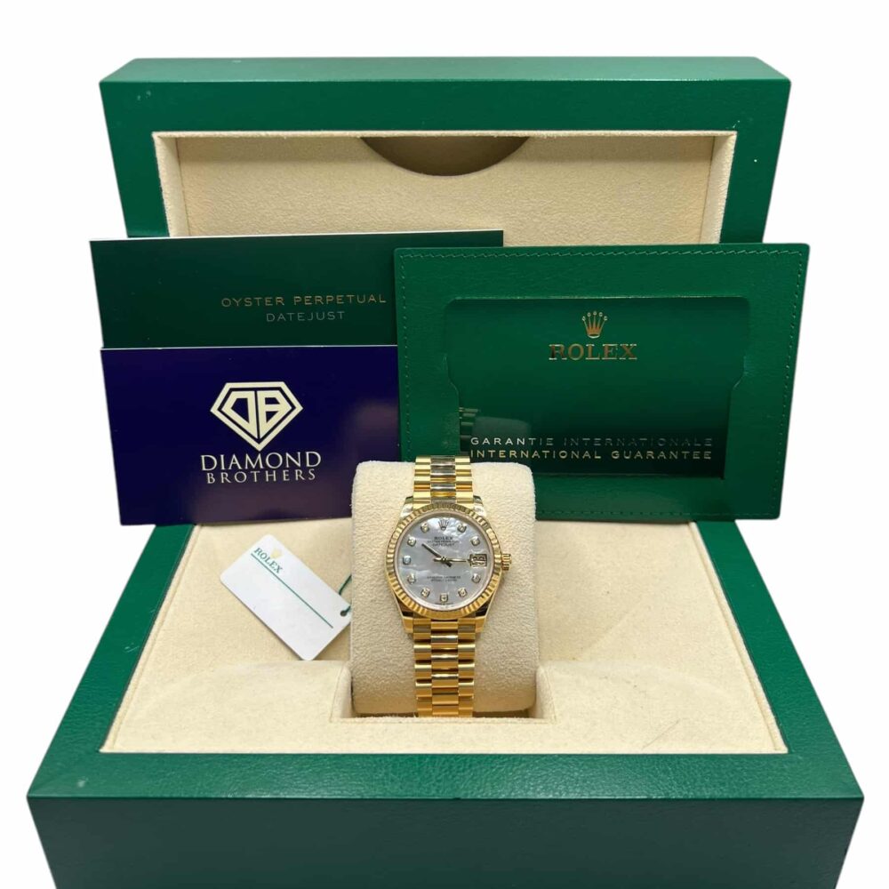 Rolex Datejust 278278 2022 Factory Mother Of Pearl Dial With Box And Papers.