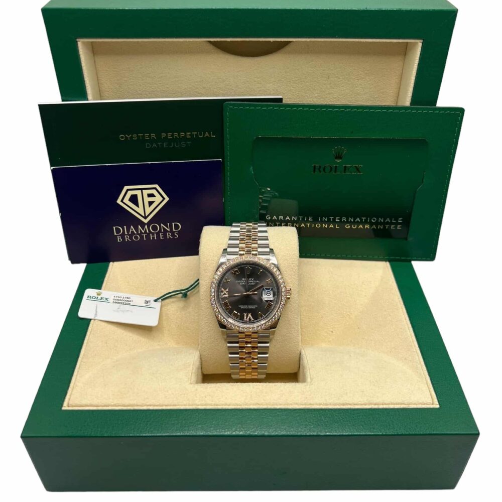 Rolex Datejust 126281RBR 2021 factory dial and bezel With Box And Papers.