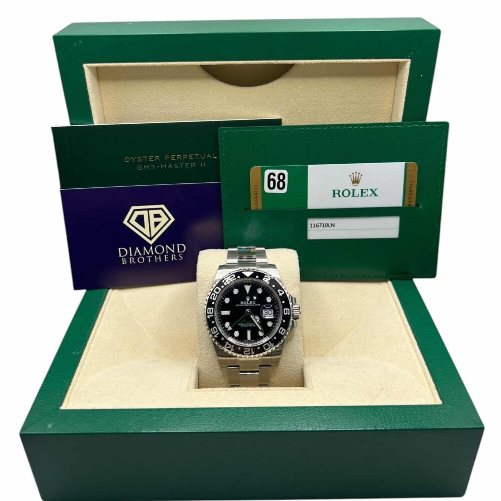 Rolex GMT Master II 116710LN 2019 Fully Stickered With Box And Papers.
