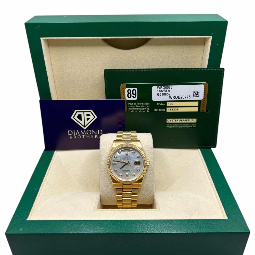 Rolex Daydate 118238 2012 With Box And Papers.