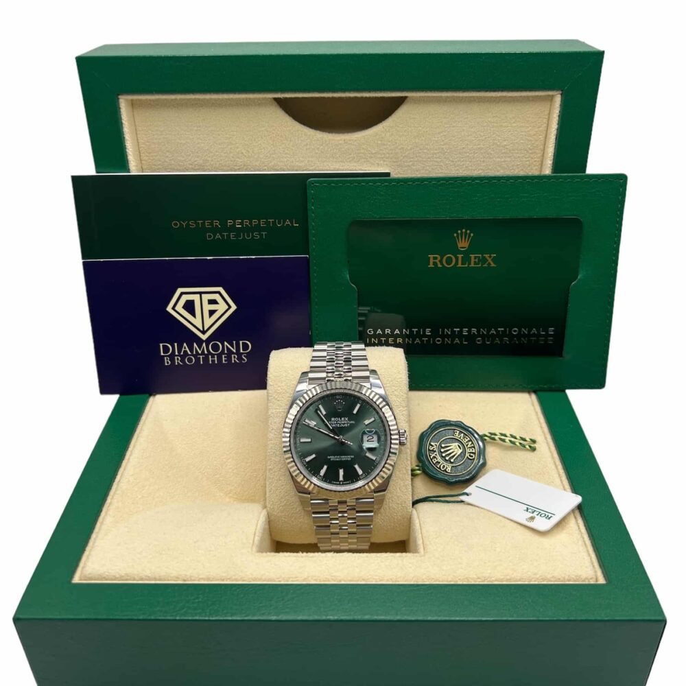Rolex Datejust 126334 2023 Factory Mint Baton Dial With Box And Papers.