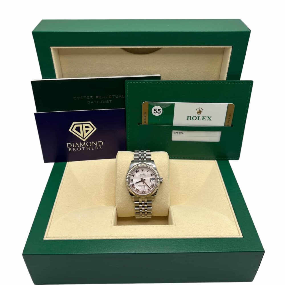 Rolex Datejust 178274 2016 31mm factory mother of pearl dial with box and papers.