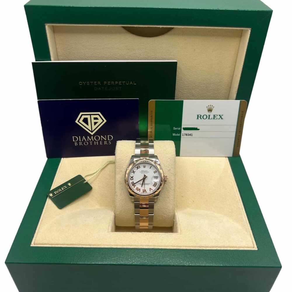 Rolex Datejust 178341 2015 Factory Diamond Scatter Bezel With Box And Papers.