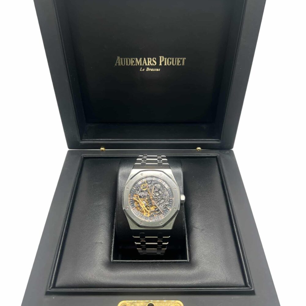 Audemars Piguet 15407ST Skeleton With Box And Papers.
