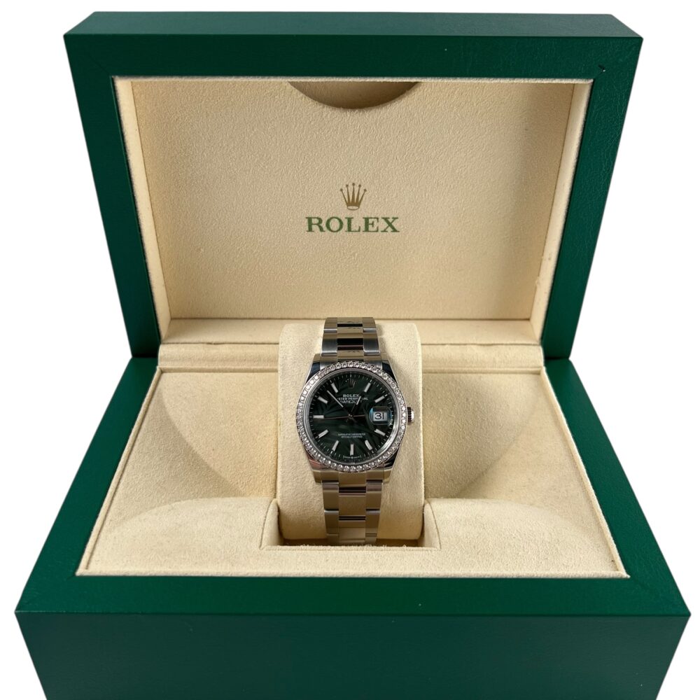 Rolex Datejust 126284RBR 2023 Factory Palm Dial With Box And Papers.