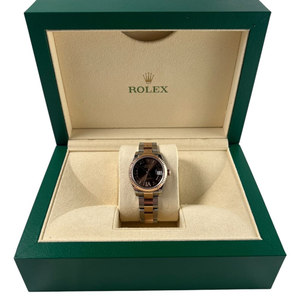 Rolex Datejust 278271 2022 'Factory Diamond 6 Chocolate Dial' With Box And Papers.