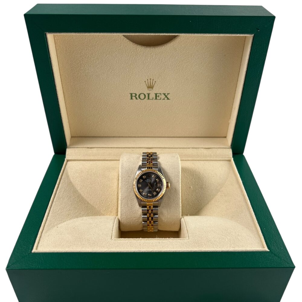 Rolex Datejust 69173 1991 Custom Grey Diamond Dial With Box And Papers.