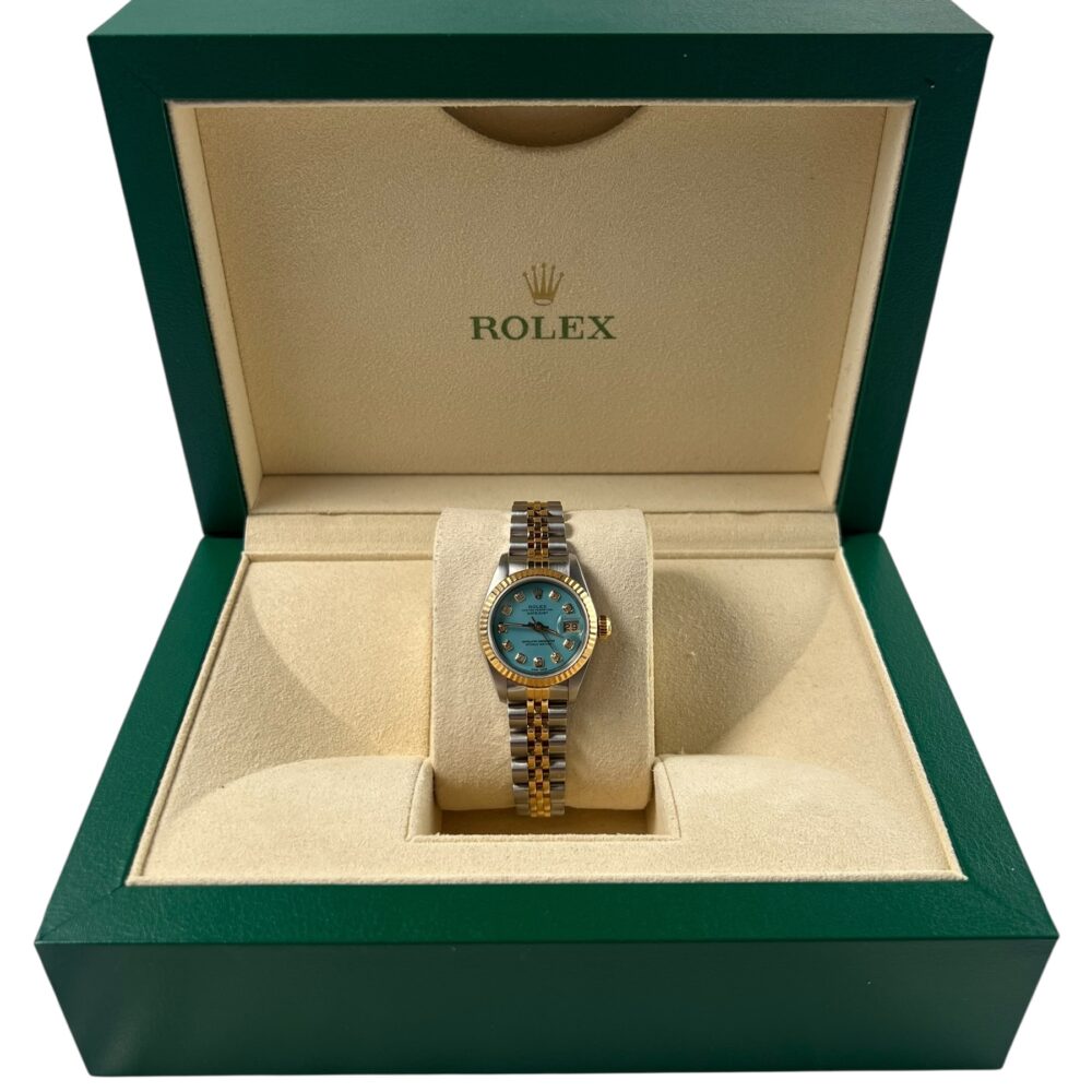 Rolex Datejust 69173 1994 Custom Tiffany Diamond Dial With Box And Papers.