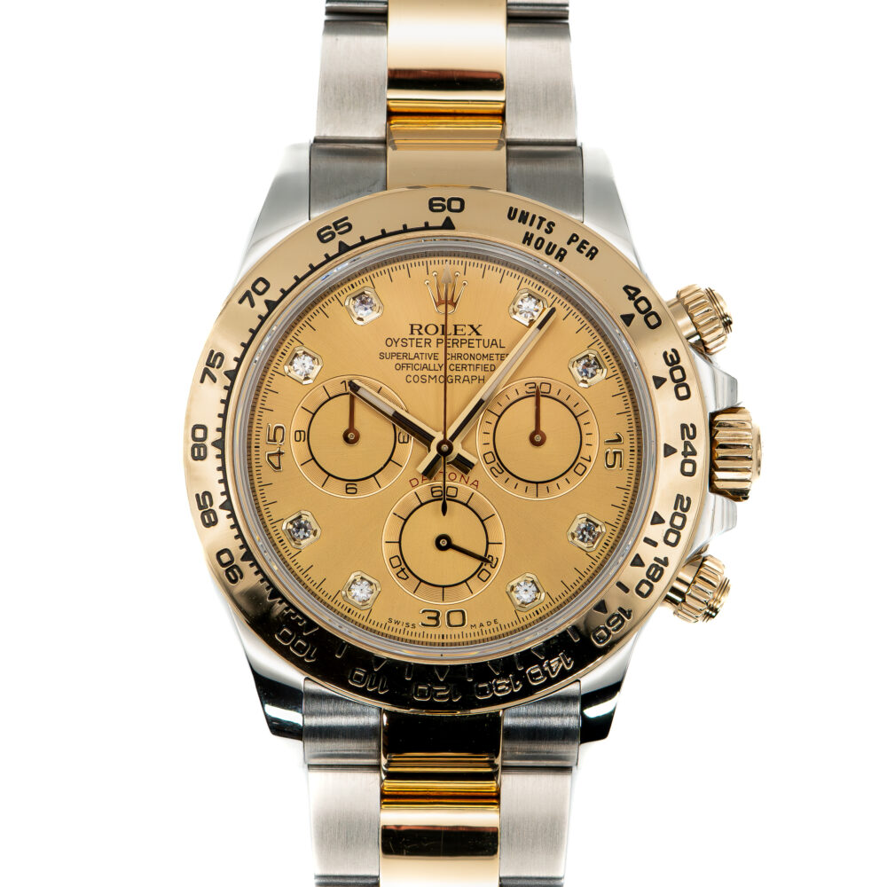 Rolex Daytona 116503 2018 40mm Champagne Diamond Dial With Box & Papers
