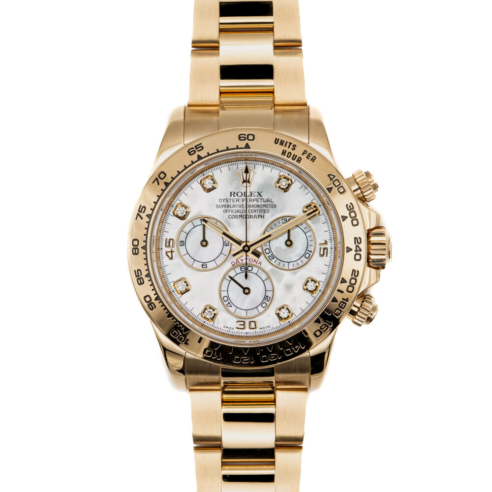 Rolex Daytona 116508 2018 Factory Diamond Mother Of Pearl Dial With Box And Papers