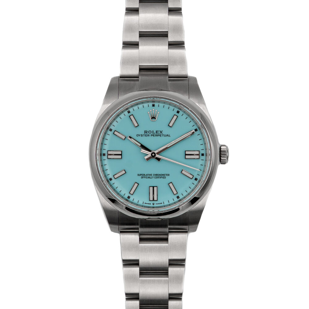 Rolex Oyster Perpetual 124300 Tiffany Dial 2021 with box and papers