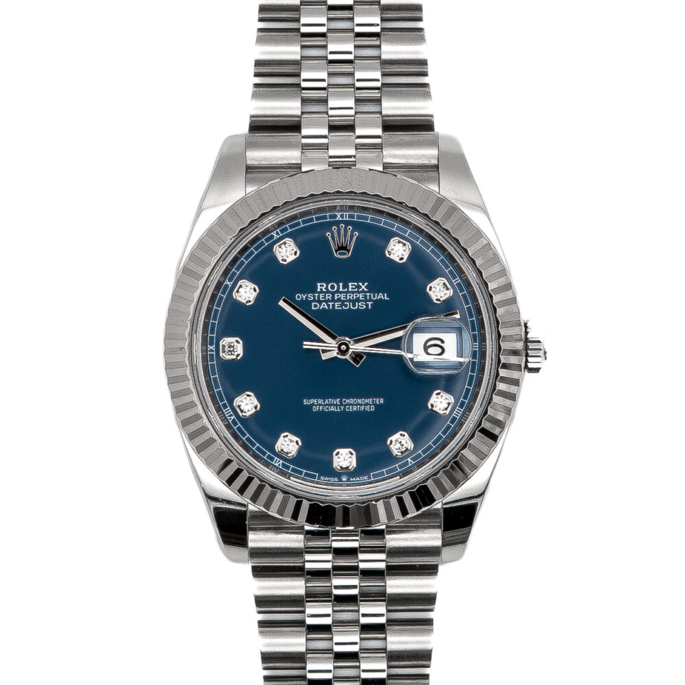 Rolex Datejust 126334 Blue Diamond Dial 2023 With Box And Papers
