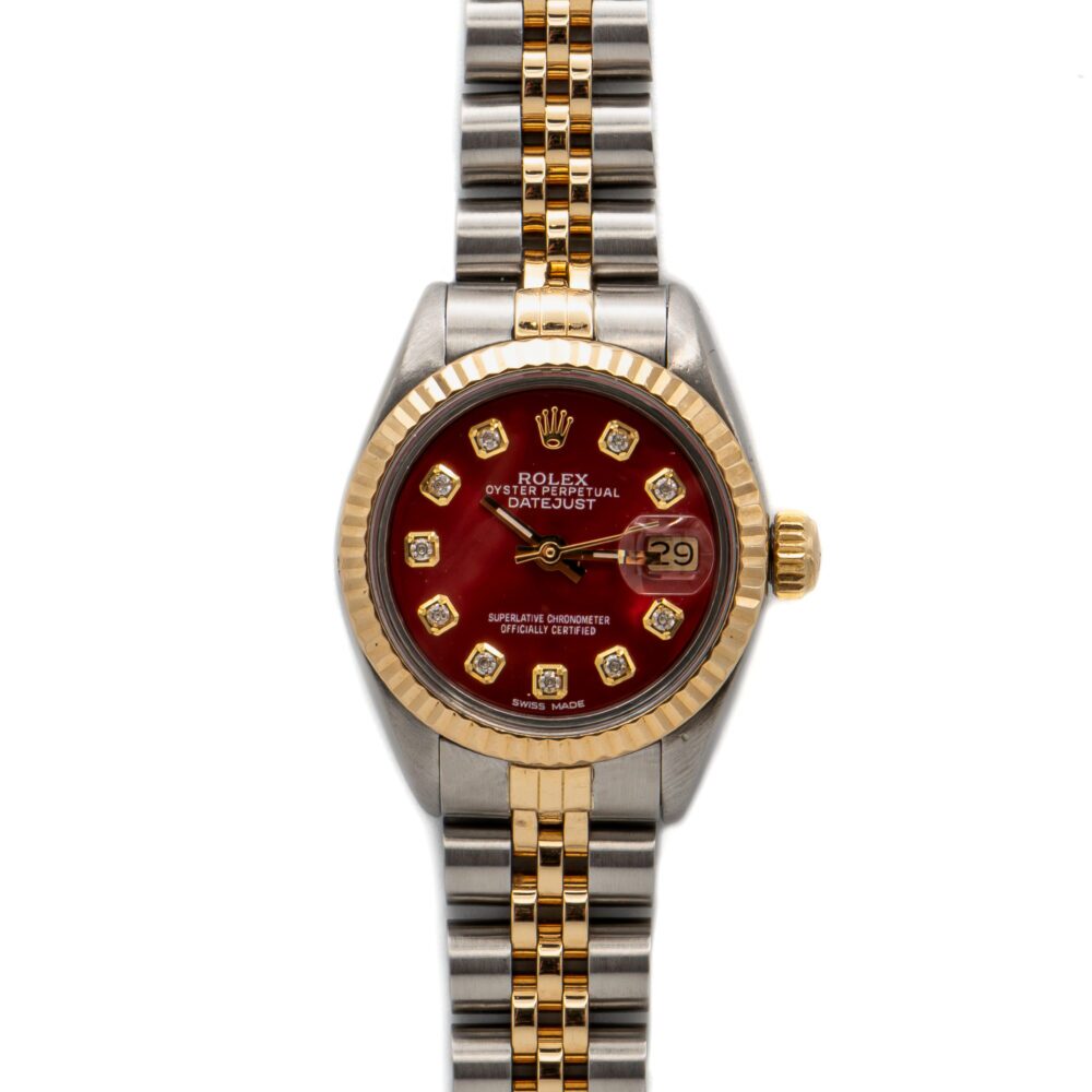 Rolex 6917 Datejust Red Dial With Box And Warranty