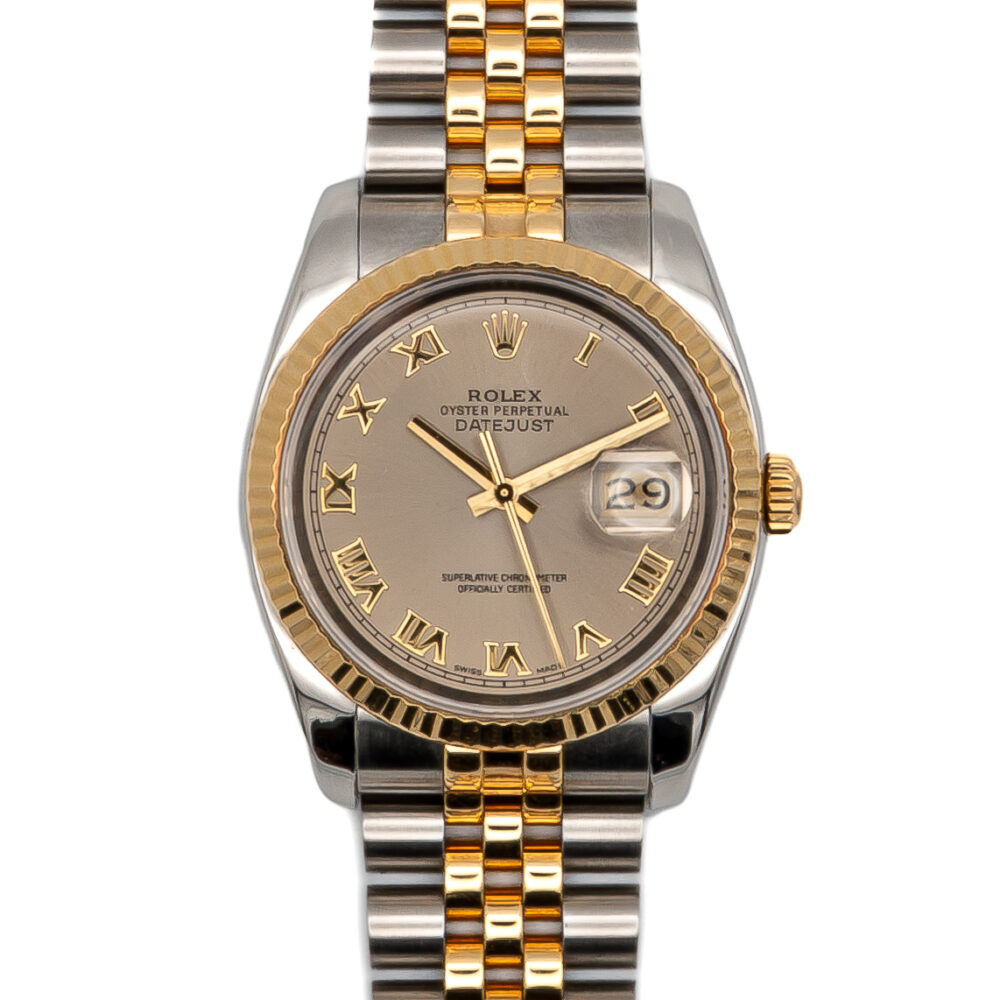 Rolex Datejust 116233 2010 Rhodium Roman Numeral With Box And Papers