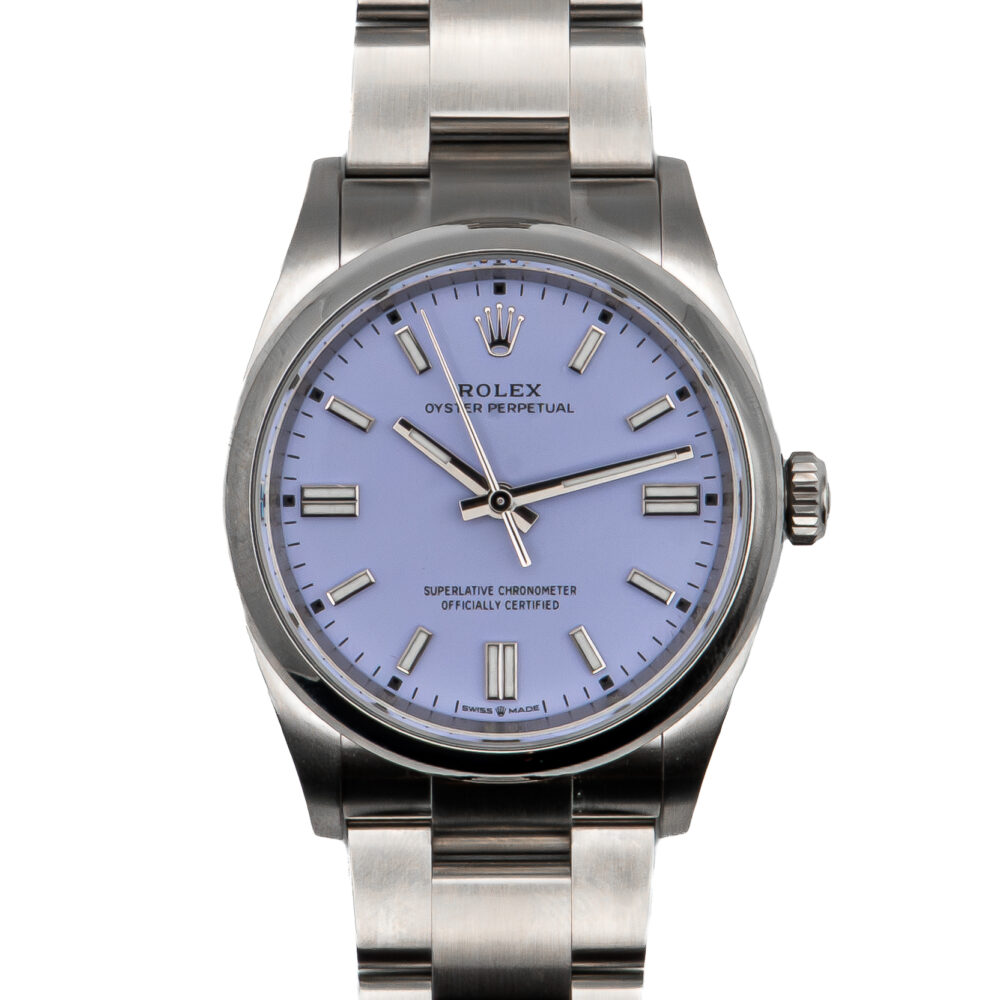 Rolex Oyster Perpetual 126000 Lavender Dial 2025 With Box & Papers